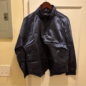 Oakley performance Men's Navy windbreaker 3/4 zip up Jacket size small